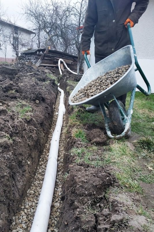 Pipe and Gravel Installation